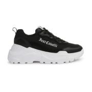 Just Cavalli Svarta Sneakers för Kvinnor Aw24 Black, Dam