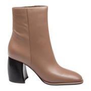 Michael Kors Bruna Läder Ankelboots Snygg Design Brown, Dam