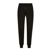 Dolce & Gabbana Klassiska Logo Track Pants Svart Bomull Black, Herr