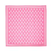 Alexander McQueen Skull Logo Sidenscarf Pink, Dam