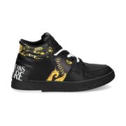 Versace Jeans Couture Svarta Sneakers för Män Aw24 Black, Herr