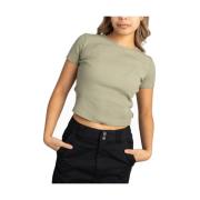 Converse Ribbed Womens Shirts Green, Dam