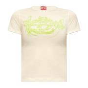 Diesel T-shirt T-Uncuties-P3 Beige, Dam