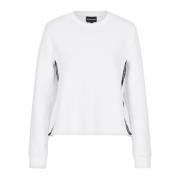 Emporio Armani Vit Rund Hals Sweatshirt med Dragkedjor White, Dam