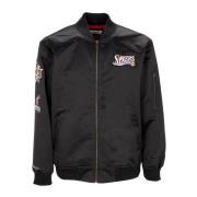 Mitchell & Ness Philadelphia 76ers Lätt Satin Bomberjacka Black, Herr