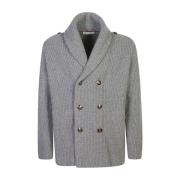 Brunello Cucinelli Lyxigt Grått Stickat Plagg Aw24 Gray, Herr