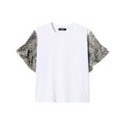 Twinset Ormtryck T-shirt White, Dam