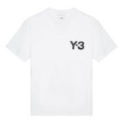 Y-3 Kortärmad rund hals T-shirt White, Herr