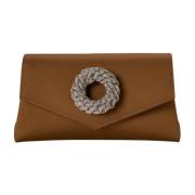 Hibourama Elegant Juvel Clutch i Light Topaz Brown, Dam