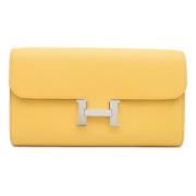 Hermès Vintage Pre-owned Laeder plnbcker Yellow, Dam