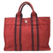 Hermès Vintage Pre-owned Bomull totevskor Red, Dam