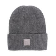 Fendi Grå Beanie FF Label Gray, Herr