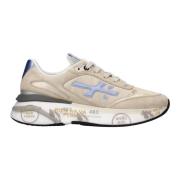 Premiata Stiliga Sneakers för Män Beige, Herr