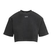 Off White Grå T-shirts Polos för kvinnor Gray, Dam