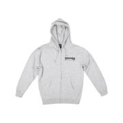 Thrasher Logo Zip Hoodie Sweatshirt Grå/Svart Gray, Herr