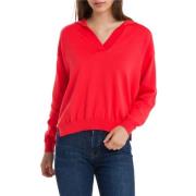 Gant Elegant V-ringad Polo Sweatshirt Orange, Dam