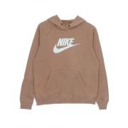 Nike Rose Whisper Hoodie med Kangaroo Pocket Brown, Dam