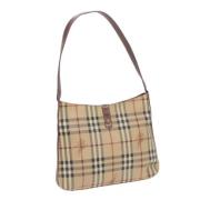 Burberry Vintage Pre-owned Canvas axelremsvskor Beige, Dam