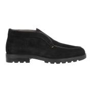 Santoni Stiliga Slip-On Loafers Black, Herr