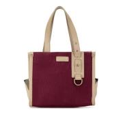 Burberry Vintage Pre-owned Canvas handvskor Red, Dam