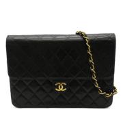 Chanel Vintage Pre-owned Laeder axelremsvskor Black, Dam