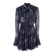 Rotate Birger Christensen Flowy Chiffon Mini Klänning Multicolor, Dam