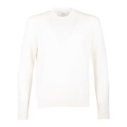 Ballantyne Merino Wool Crewneck Sweater White, Herr