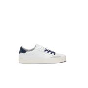 Sun68 Street Läder Sneakers i Vit/Marinblå White, Herr