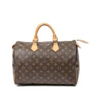 Louis Vuitton Vintage Pre-owned Belagd canvas handvskor Brown, Dam