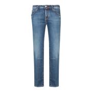 Jacob Cohën Blå Distressed Jeans Blue, Herr