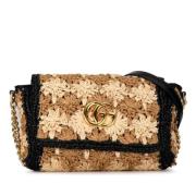 Gucci Vintage Pre-owned Raffia axelremsvskor Brown, Dam