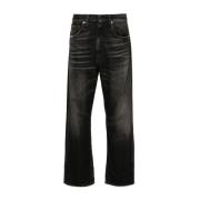 R13 Svart Cuffed X-Bf Jeans Black, Dam