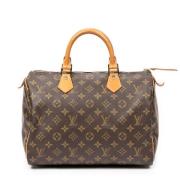 Louis Vuitton Vintage Pre-owned Belagd canvas handvskor Brown, Dam