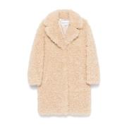 Stand Studio Beige Faux Shearling Coat Beige, Dam