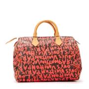 Louis Vuitton Vintage Pre-owned Belagd canvas handvskor Brown, Dam