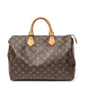 Louis Vuitton Vintage Pre-owned Belagd canvas handvskor Brown, Dam