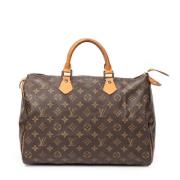 Louis Vuitton Vintage Pre-owned Belagd canvas handvskor Brown, Dam