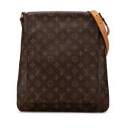 Louis Vuitton Vintage Pre-owned Canvas axelremsvskor Brown, Dam