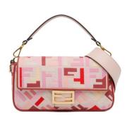 Fendi Vintage Pre-owned Canvas axelremsvskor Pink, Dam