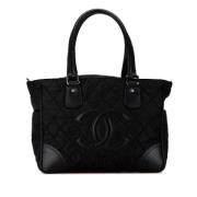 Chanel Vintage Pre-owned Nylon axelremsvskor Black, Dam