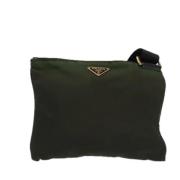 Prada Vintage Pre-owned Tyg prada-vskor Green, Dam