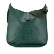 Hermès Vintage Pre-owned Laeder crossbodyvskor Green, Dam