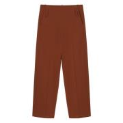 Aeron Avslappnad passform Maize Suiting Byxor Brown, Dam