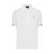 Armani Klassisk Polotröja i Bomullsjersey White, Herr