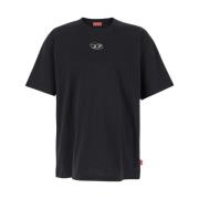 Diesel Svarta T-shirts och Polos Oval D Rust Black, Herr