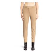 Max Mara Jersey Cropped Byxor med sidofickor Beige, Dam