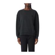 Pinko Rundhalsad Sweatshirt Black, Dam