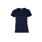 Pinko Kortärmad logotyp T-shirt Blue, Dam