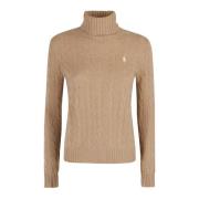 Ralph Lauren Stilren Stickad Pullover Tröja Brown, Dam