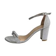 Stuart Weitzman Glittrande Bow Sandaler Gray, Dam